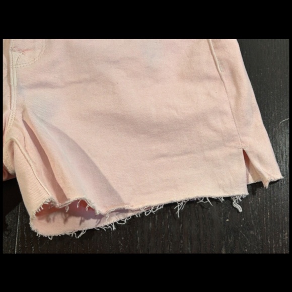 Sanctuary Cherry Blossom Midi Slit Distressed Denim Shorts Pink Size 28 - Picture 4 of 16